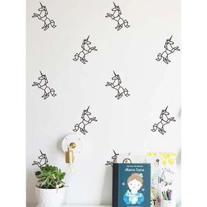 Minimalist Geometrical Unicorn Wall Stickers Decal